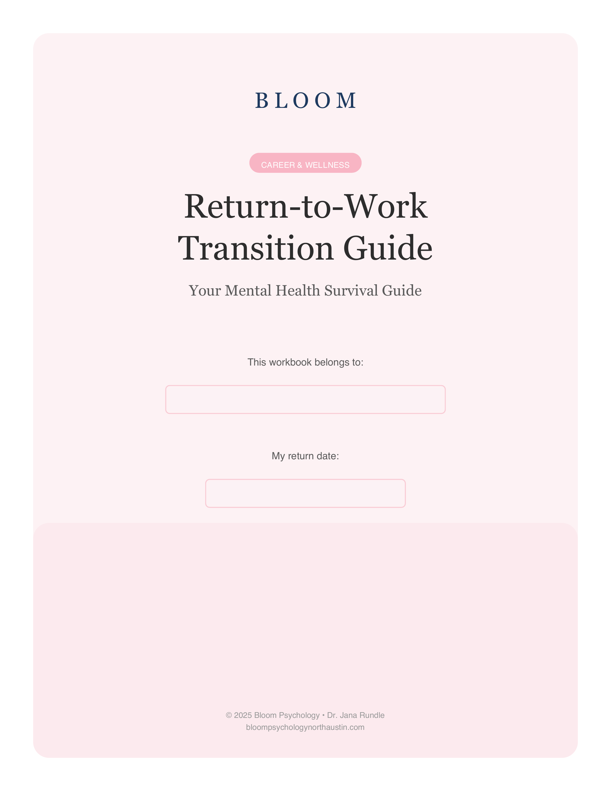 Return-to-Work Transition Guide